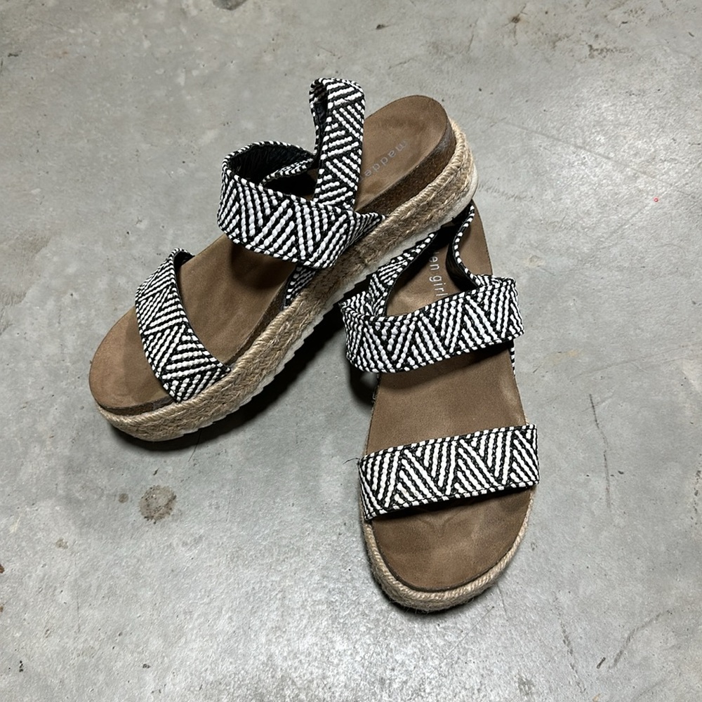 Madden Girl Cybell Peep Toe Sling Back Espadrilles sz 8.5 / Uu-4 - Picture 3 of 7